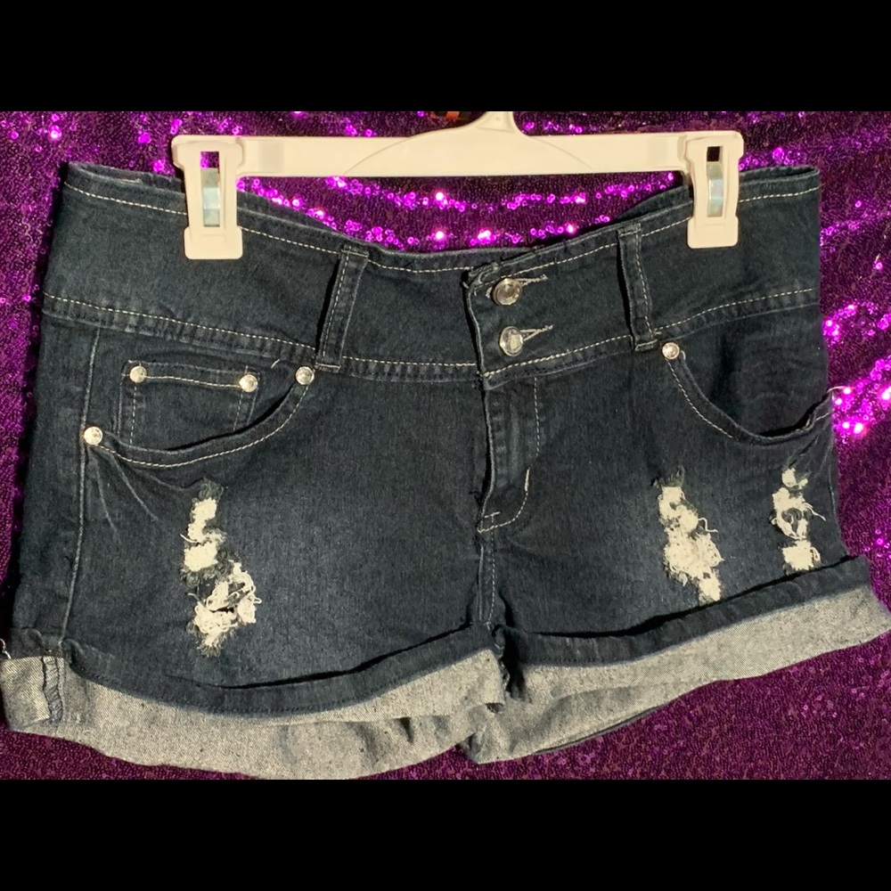 Ripped Jean Shorts